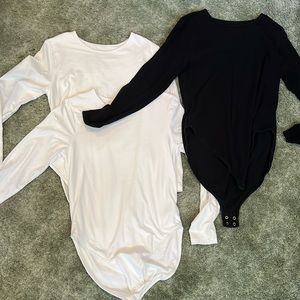 Lot of 3 Old Navy Bodysuits XXL (1 black, 1 white) XL (1 white)